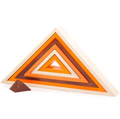 Produktbild von Bigjigs Natürliche Stapeldreiecke aus Holz