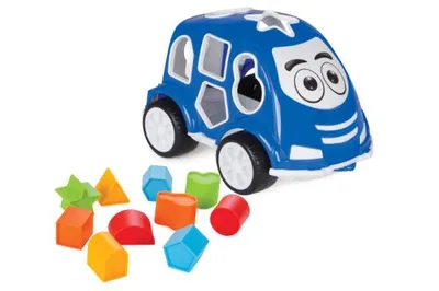 Produktbild von Pilsan Steckspiel Auto 03187 Sortierspiel, verschiedene Formen und Farben blau