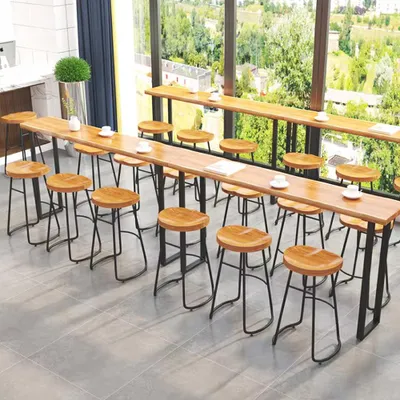 Produktbild von 4er Set Barhocker – Gastronomiemöbel, Massivholz-Hocker, Esshocker, Hohe Hocker – geeignet für Restaurant und Esstisch 42×32×75 cm /SMJBZ-D/