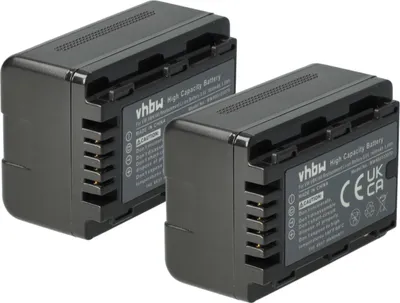 Produktbild von vhbw 2x Akku kompatibel mit Panasonic HC-W858, HC-V707, HC-V707EG-K, HC-V707EG-S, HC-W878 Videokamera Camcorder (1600 mAh, 3,6 V, Li-Ion) + Infochip