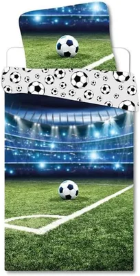 Produktbild von BrandMac Baby Bettwäsche Fußball 100 x 135 cm, 100% Baumwolle