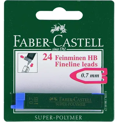 Produktbild von Faber-Castell Super-Polymer, HB, Schwarz, 0,7 mm, 24 Stück(e), Sichtverpackung