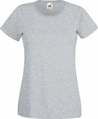 Produktbild von Fruit Of The Loom Lady-Fit Damen T-Shirt BC1354 (XS) (Grau meliert)