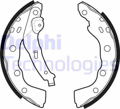 Produktbild von DELPHI Bremsbackensatz Trommelbremse Hinten für MITSUBISHI Space Star (DGA) 203mm LS1880