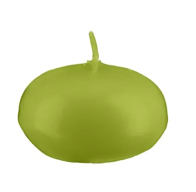 Produktbild von Schwimmkerzen Limonegrün Ø 60 x 24 mm, 20 Stück