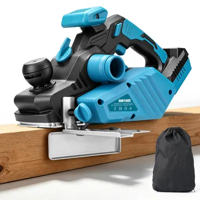 Produktbild von 12000RPM Akku Hobel 3 mm Tiefe Einstellbare für Makita 18V Akkus, Hobelbreite 82mm, Bürstenloser Elektrohobel Hobelmaschine für Holzbearbeitung Möbeln
