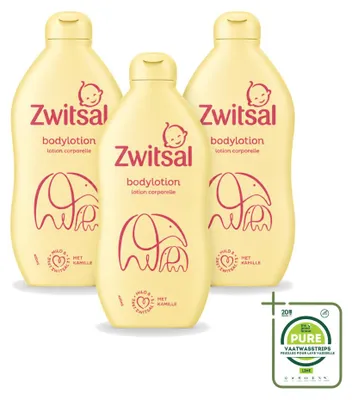 Imagen del producto de 3 unidades de loción corporal Zwitsal, nutritiva, 400 ml - Paquete grande - 3 piezas
