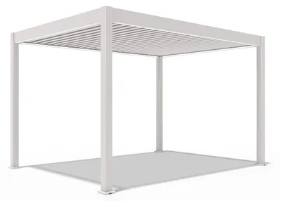 Immagine prodotto di Pergola elettrica Weide E-Deluxe interamente in alluminio 3x4 m con tetto a lamelle color Ivory Sand