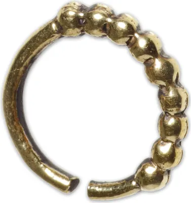 Produktbild von viva-adorno 1,0mm Nasenring Messing Nasenpiercing Piercing Hoop Ring Vintage Antik Gold verschiedene Designs Z516,D5