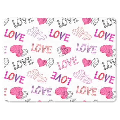 Produktbild von MuchoWow® Mauspad Mousepad Liebe - Valentinstag - Muster 23x19 cm - Mousepads - Maus Mat - Pad - Mausunterlage - Schreibtischunterlage - Mauspad