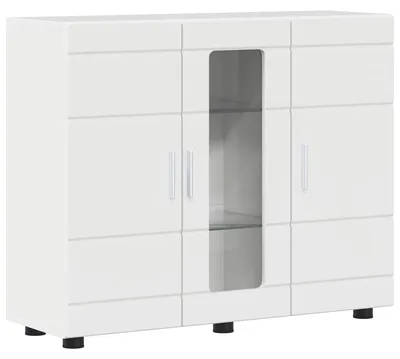 Obrázek produktu pro vidaXL Dřevěná skříňka vysoký lesk bílá 88,5 x 30,5 x 73 cm materiál na bázi dřeva
