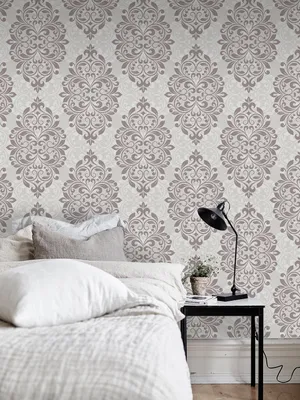 Produktbild von Coloray Fototapete 290x290 cm Vlies-Fototapete - Utensilderdamastdesign braun