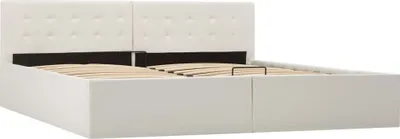 Immagine prodotto di Maison Exclusive - Letto a scomparsa idraulico, bianco, in ecopelle, 180×200 cm