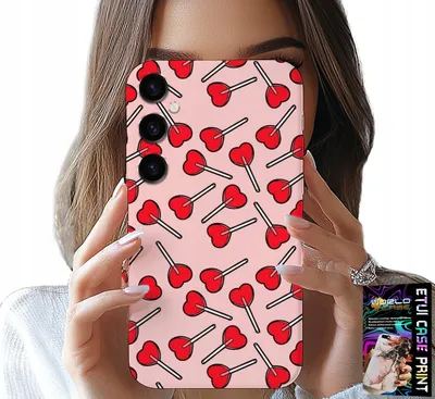 Zdjęcie produktu dla Etui Do Samsung Galaxy A04S - Kobiece, Modne Wzory Lizaki W Serca Case