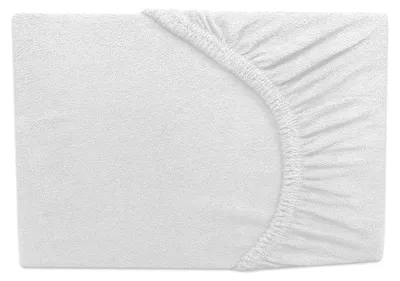 Produktbild von Frottee Spannbettlaken Weiß  90x200 cm - 100x200 cm