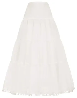 Produktbild von SSDH Langer Petticoat mit Rüschen, Reifrock, Vintage, Hochzeit, Brautkleid, Unte