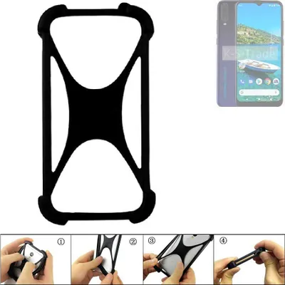 Produktbild von K-S-Trade Handy-Hülle Schutz-Hülle kompatibel mit General Mobile  Gm 10 Silikon Bumper TPU Softcase  Smartphone Stoßschutz, schwarz