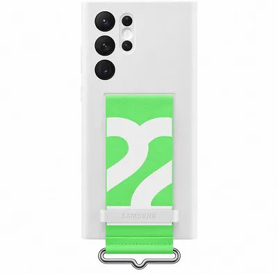 Zdjęcie produktu dla Etui Samsung Silikonowe etui z paskiem do Galaxy S22 Ultra, białe