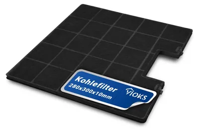A black carbon filter is shown against a white background.