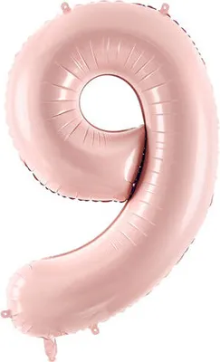 Image de Ballon en plastique chiffre 8, 72 cm, rose clair