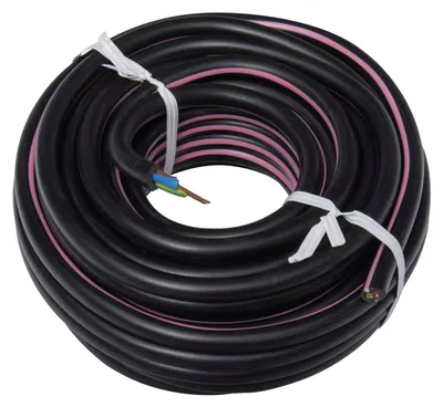 Image de Câble d'alimentation électrique U1000R2V 3G1,5 Noir - 10m
