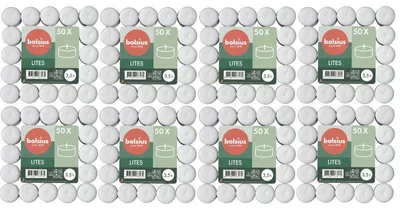 Image de Lot de 8 x 50 bougies soit 400 bougies Chauffe-Plat Bolsius - Combustion 3,5h
