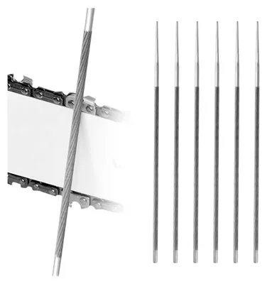 Produktbild von 6 Stück Rundfeilen für Kettensägen, Durchmesser 4,8 mm