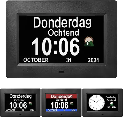 Productafbeelding van Digitale kalender, digitale klok met datum en week.