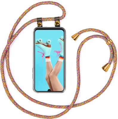 Produktbild von UMHÄNGEHÜLLE + KORDEL für Samsung Galaxy A50 / A30s, Farbe:Regenbogen