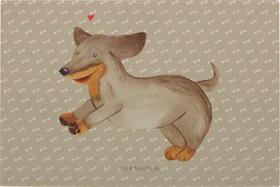 Produktbild von Mr. & Mrs. Panda Hackbrett Hund Dackel - Hundeglück - Geschenk, Glasschneidebrett, Schneidplatte Glas, Sprüche, Schneideplatte, Schneidebrett, Dachshund, Hunde, Herz