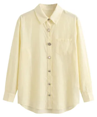 Produktbild von Damenbluse Lyocell Knopfleiste Chiara Ferretti casual elegant GIALLO UNICA giallo
