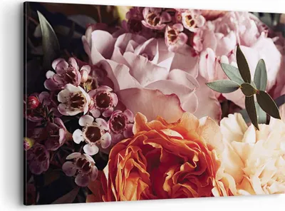Produktbild von Bild auf Leinwand - Leinwandbild - Einteilig - Blumen Getreide Rosen - 100x70cm - Wand Bild - Wanddeko - Wandbilder - Leinwanddruck - Bilder - Wanddekoration - Leinwand bilder - AA100x70-4692