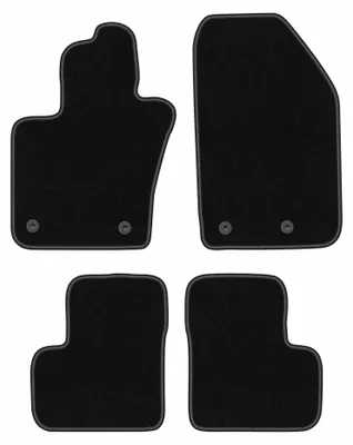 Produktbild von Velours-Fußmatten für Fiat 500X 2014-2018 (Crossover) – 4-tlg, Schwarz, passgenau – Wielganizator BASIC