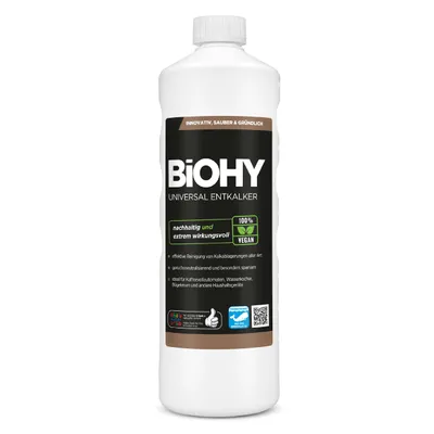 Produktbild von BiOHY Universal Entkalker, Entkalkungsmittel,  Kalklöser, Kalkreiniger – 1 x 1 Liter Flasche