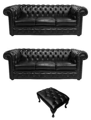 Produktbild von Chesterfield Polster Sofa Klassische Couch Polster Garnitur Sofagarnitur Neu