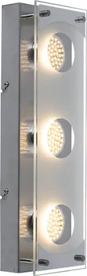 Produktbild von LED Wand- Deckenbeleuchtung, gebürstet, Glas satiniert, B 35 cm