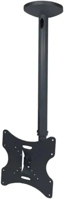 Zdjęcie produktu dla Uchwyt sufitowy do telewizora - Mocowanie monitora - Oszczędność miejsca - Obrotowy o 180° - Dla telewizorów 23-42 cali - Czarny