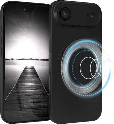 Produktbild von EAZY CASE - Silikonhülle magnetisch für Apple iPhone Air, Hülle Silikon, weich stoßfeste Magnet Handyhülle, Schutzhülle mit Kameraschutz, TPU Bumper in Schwarz