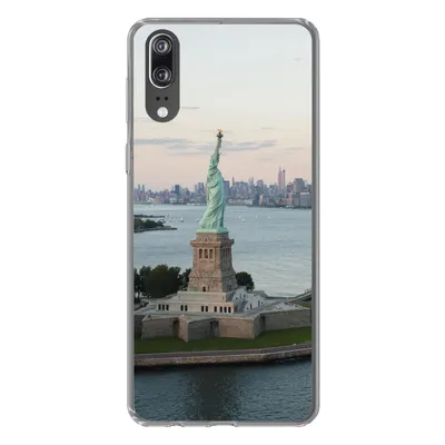 Produktbild von MuchoWow® Handyhülle Schutzhülle Hülle für Huawei P20 New York - Freiheitsstatue - Amerika Silikon Softcase Handy Hülle - Hardcover