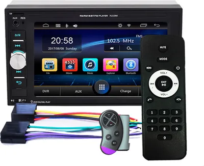 Image de 6.2-inch Dual Din Car Mp5 Player Hd Bluetooth Hands- Free Call Music Playback Reverseing Lcd Display 7622dm Black