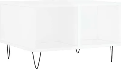 Produktbild von vidaXL Couchtisch Hochglanz-Weiß 60x50x36,5 cm Holzwerkstoff