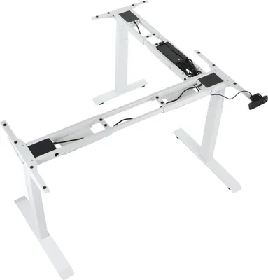 Produktbild von Elektrisches Gestell für Tisch oder Schreibtisch PRATO 04-3T/90, 3 Motoren, elektrische Höhenverstellung, längenverstellbar, 3-Segment-Bein, Weiß