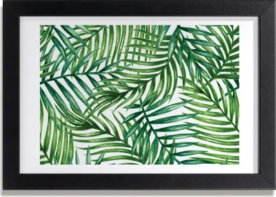 Produktbild von Bild 30x20 MDF-Rahmen, Wandkunst Palmenblätter
