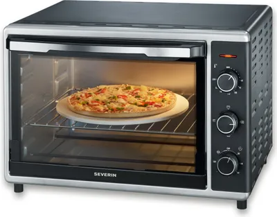 Produktbild von Backofen Toastofen Pizzastein SEVERIN TO 2058 Umluftfunktion 42 L 1800 W TO 2058 aus Kunststoff, schwarz Backofen Mini Backofen Klein Mikrowelle Mit Backofen Mini Backofen Backofen Klein Toastofen