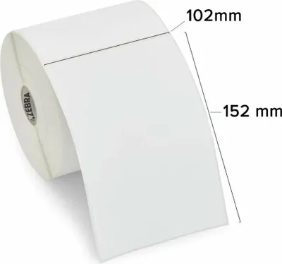 Immagine prodotto di Zebra Z-Select 2000D - carta - adesivo acrilico - patinata - perforata - bianco brillante - 101,6 x 152,4 mm 5700 etichette (12 rotoli)