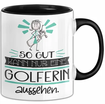 Produktbild von Golferin Geschenk Tasse So Gut Kann Nur Eine Golferin Aussehen Geschenkidee Geburtstag Weihnachten Lustig (Schwarz)