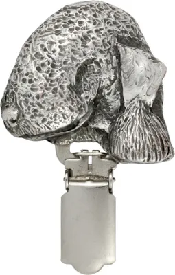 Immagine prodotto di Bedlington terrier - spilla con clip, porta numero di gara, spilla d'argento per esposizioni canine del marchio Art-Dog