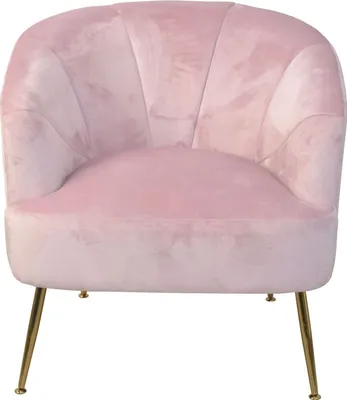 Produktbild von Polstersessel Beine aus goldfarbenen Stahlrohr, rosa