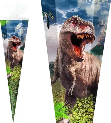 Produktbild von Stylex Schultüte 85 cm Jungen 2025, Motiv:T-Rex Dino