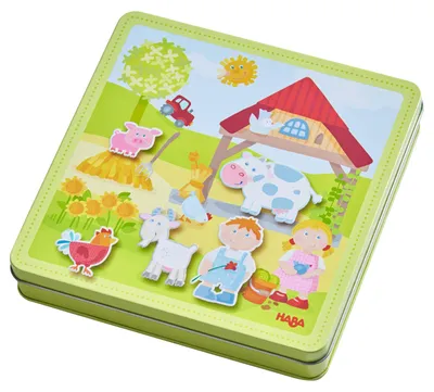 Produktbild von HABA Magnetspiel-Box Peters und Paulines Bauernhof, 127-tlg., Magnetspiele, Kinderspiele, Kinder Spiele, 301951